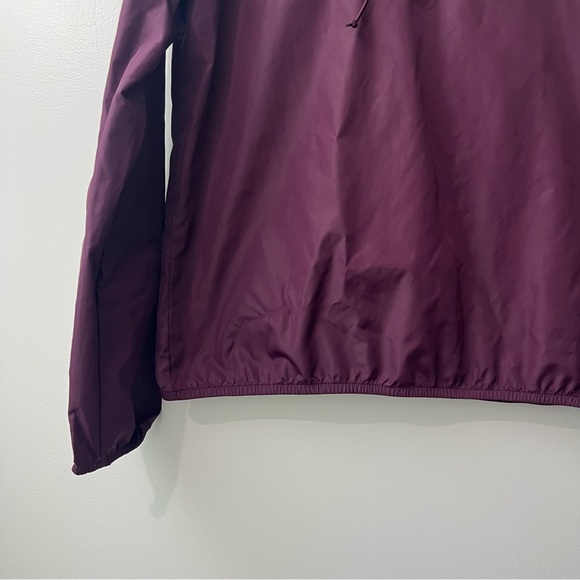 Victoria’s Secret PINK Nylon Windbreaker Deep Purple Hooded Pullover - Picture 5 of 8